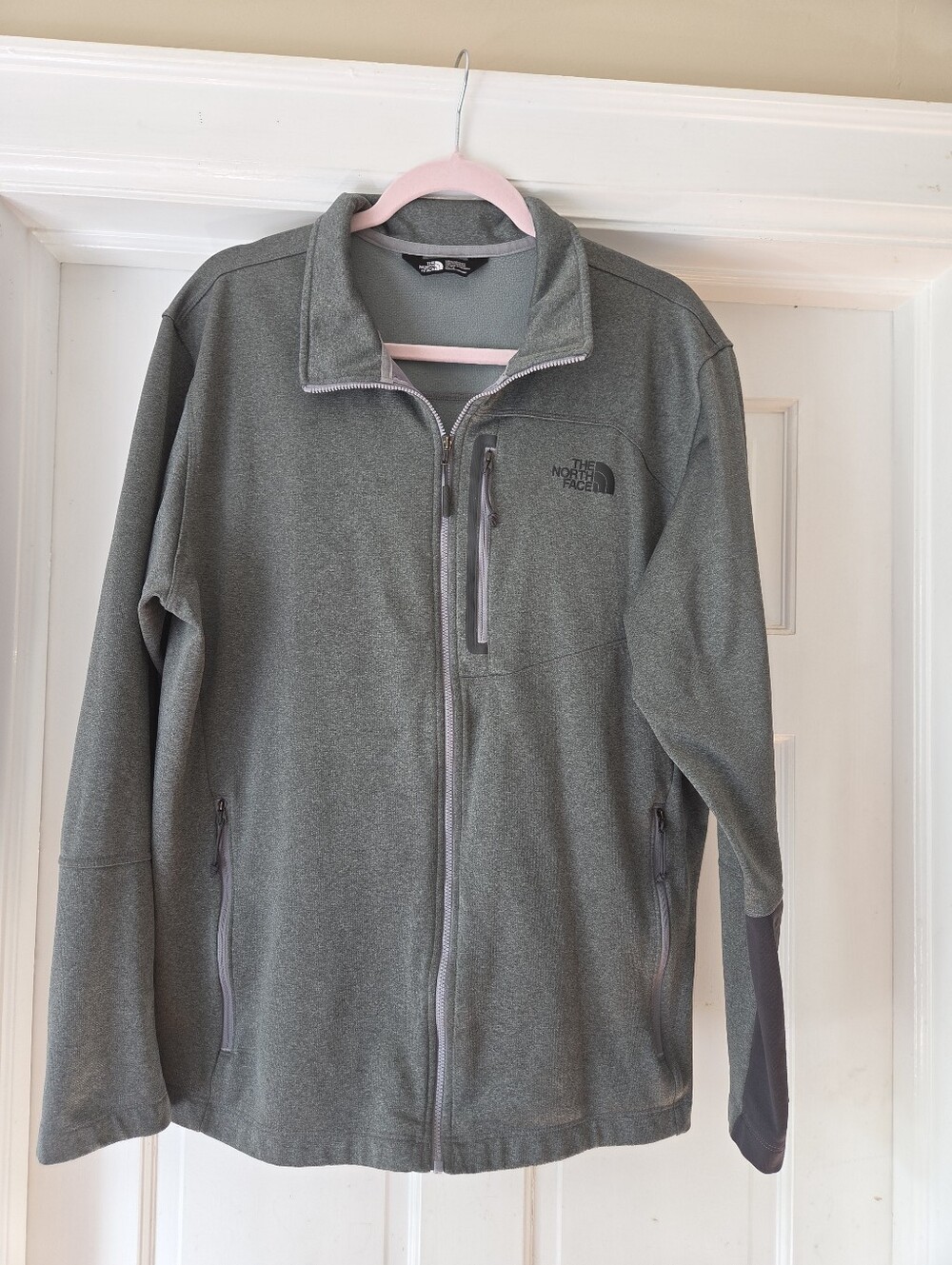 The North Face Grey Full Zip Fleece Sweater Jacket Men's Size XL